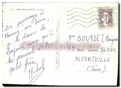Meung-sur-Loire — vista panorâmica — Comber (IMP. MACOR) n° 1 C — Verso