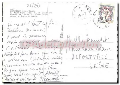 Mont Blanc — 4 807 m — Éditions du Tourisme — Rewers