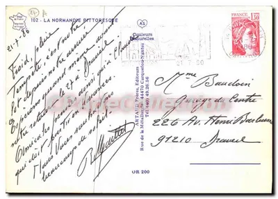 La Normandia pittoresca — 102 — Editori ARTAUD Frères — Verso