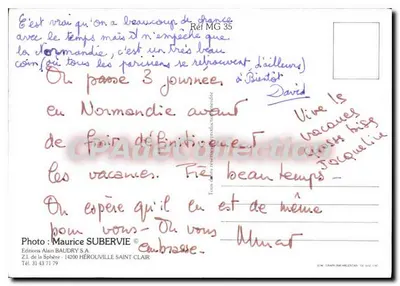 Plaża Bientôt w Normandii — Fotografia Maurice'a Subervie — Wydawnictwo Alain Baudry S.A. — Rewers
