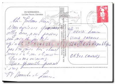 La Côte Fleurie — vue panoramique de Franceville, Cabourg, Deauville, Trouville, Honfleur, Villers/Mer, Dives/Mer — éditeur Emy — Verso
