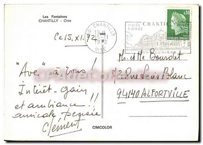 Las fuentes - Chantilly - Oise — Museo Condé — editor CIMCOLOR — Reverso