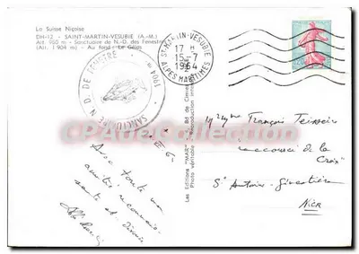 Saint-Martin-Vesubie — Santuário de Nossa Senhora das Janelas — Edições 'MAR' — Verso