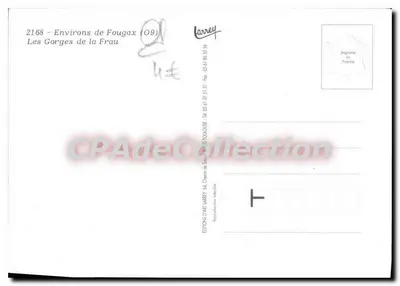 As Gorges da Frau — Edições d'Art Larey, n°2168 — Verso