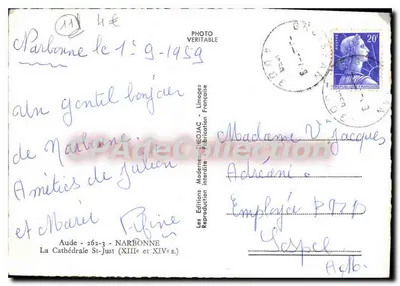 NARBONNE — Katedra Świętego Justa — Les Éditions Théojac — Rewers