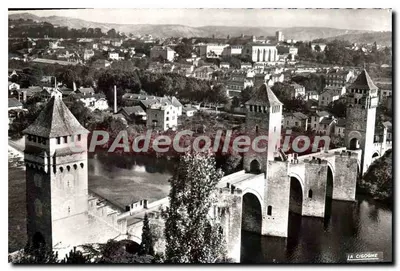 Bilhete postal semimoderno Bilhete postal semimoderno Canors Lote Vista geral e o Ponte Valentre