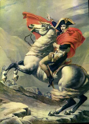 Bonaparte atravessando as Alpes — por David (Museu de Versailles) — Éditions d'Art Acquit, Paris