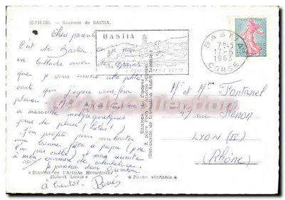 Bastia — vista panorâmica e cenas locais — Edições André Gignone — Verso