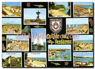 A Costa Vendéenne — Coleção de locais costeiros — Impressor Combier Maçon