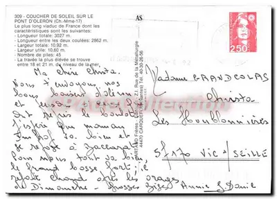 Ile d'Oléron — Pont d'Oléron i fara — Éditions Partard Frères — Rewers
