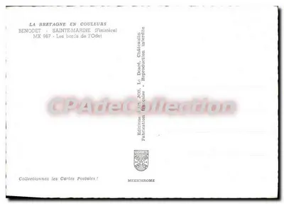 Bénodet i Sainte-Marine — widok połączony — Wydawnictwo JOS. Doaré, Châteaulin — Rewers