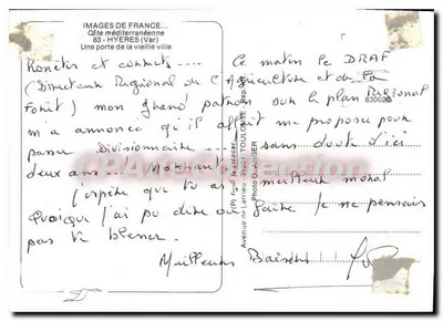 Hyères — Porta da velha cidade — Imagens da França — Verso