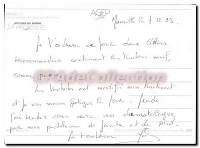 Visão da rue de la République em Marselha — editor AGEP, n° 1070 — Verso