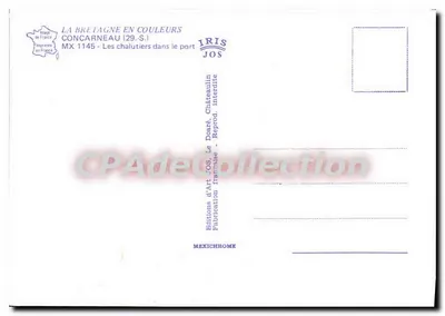 Concarneau (29-S.) — Los trawler en el puerto — Ediciones d'Arte JOS — Reverso