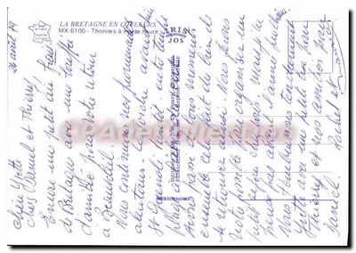 Rybakowie przy pełni morskiej — Bretania w kolorach — wydawca Paris Jos — Rewers