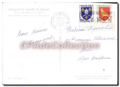 Notre-Dame de Paris — vue du Quai de Montebello — éditeur YVON, n° F K B 494 — Verso