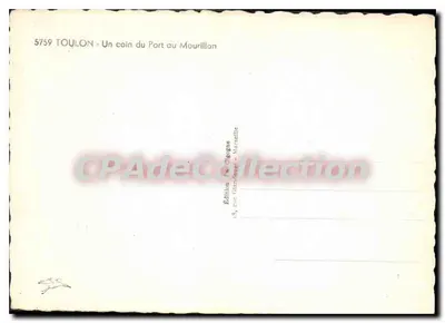 Toulon — fragment portu w Mourillon — Wydawnictwo La Cigogne, n° 5759 — Rewers