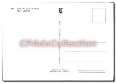 Cap Brun — Port-Mejean — Wydawnictwo Gai-Soleil, Toulon — Rewers