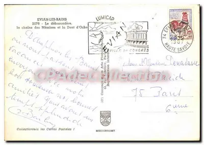 Evian-les-Bains — El muelle y la Dent d'Oche — Mexichrome — Reverso