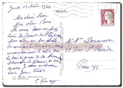 Rua dos Mercadores — Rouen — Edições J. Léonard — Verso
