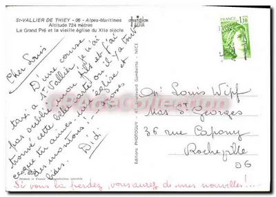 St-VALLIER DE THIEY — O Grande Pré e a velha igreja do século XII — Edições COLOR ADIA — Verso