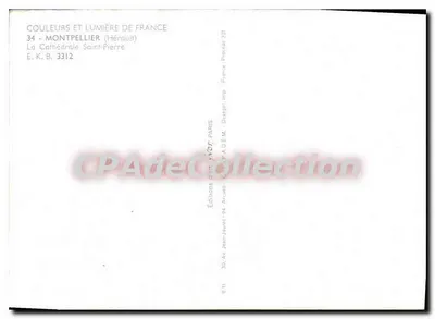 Montpellier — Cattedrale di San Pietro — Edizioni Jean-Jaurès — Verso