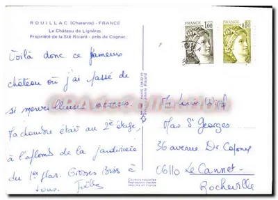 Castelo de Lignères — Rouillac (Charente) — Foto Simples Ricard — Verso