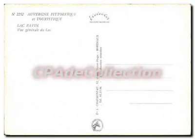 Jezioro Pavin — Widok ogólny — Wydawca Elcé, nr 2252 — Rewers