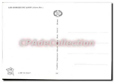 As Gorges do Lobo — Alpes-Maritimes — Impressor Combier, n° 0247 — Verso
