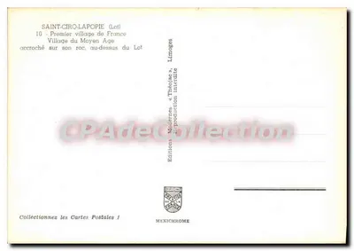 Półnowoczesna Saint Cirq Lapopie Lot Pierwszy wieś Francji Wieś średniowiecza zawieszona na swoim wzniesieniu nad — Rewers