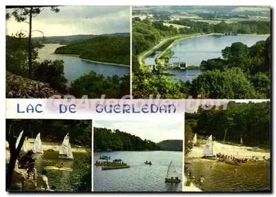 Lago de Guerledan — vista panorâmica e atividades náuticas — Edições JOS