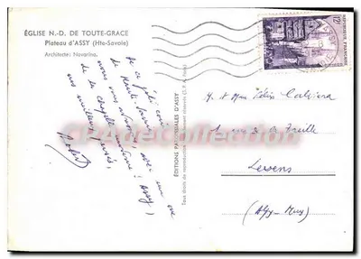 Kerk N.-D. van Toute-Grâce — Plateau d'Assy (Hoog Savoie) — Parochiale Uitgaven van Assy — Achterkant