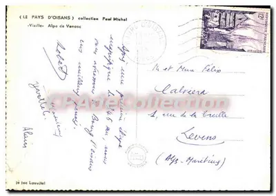 Lac Lauvile — Alpes de Venosc — collection Paul Michal — Verso