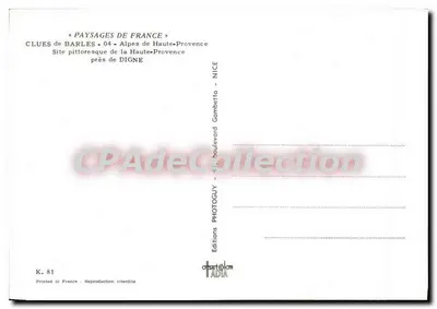 Gorges de la Durance — vue du chemin de la Digne — éditeur Editions Photoguy, Barles — Reverso