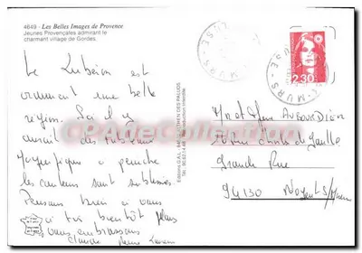 Gordes — carino villaggio della Provenza — Edizioni G.A.L. n°4649 — Verso