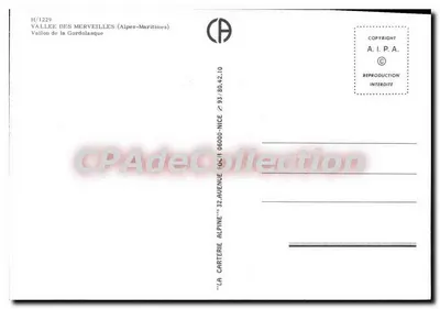 Walentynka Gordolasque — Dolina Cudów (Alpy Merytarskie) — La Carterie Alpine, 32 Avenue Alpine, 06000 Nice — Rewers