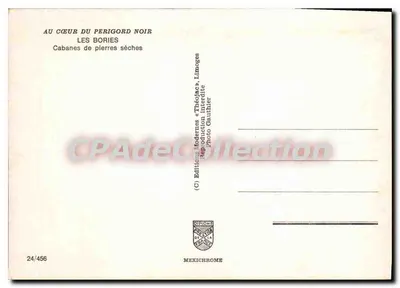 Les Bories — Chałupy z kamieni surowych — Wydawnictwo Modernes « Théojac », Limoges — Rewers