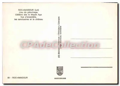 Roc-Amadour (Lot) — Pilgerstätte, seit dem Mittelalter berühmt — Moderne Ausgaben « Théodjac », Limoges — Rückseite