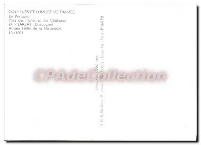 Sarlat-la-Canéda — Ancien Hôtel de la Mirandole — Éditions Jean-Jaurès — Verso
