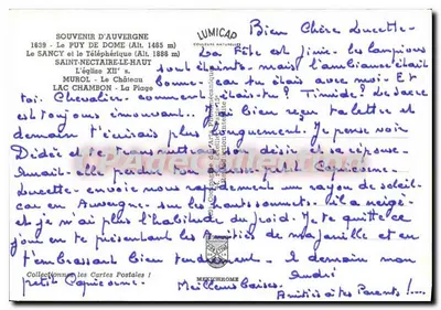 Auvergne — paysages et monuments — éditeur IRIS — Achterkant