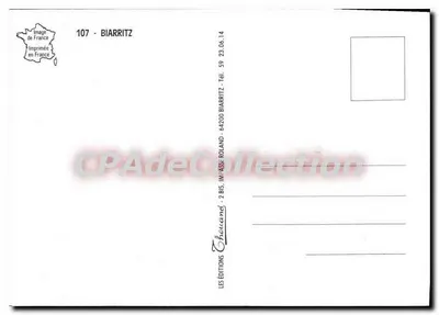Biarritz Feneri — Antika kartpostal, no 107 — Arka yüz