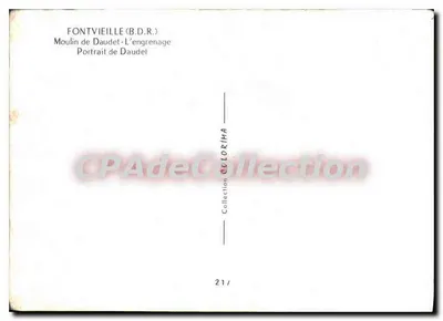 Moinho de Daudet — Lembrança do Moinho de Daudet — Fontvieille (B.D.R.) — Verso