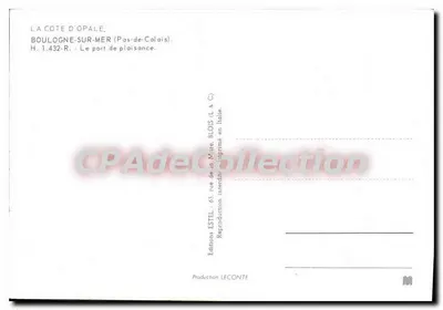 Boulogne-sur-Mer — Port rekreacyjny — Editions Estel, n° H.1.432-R — Rewers