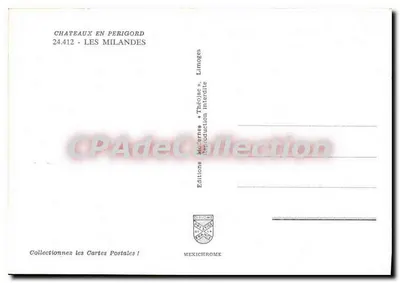 Zamek w Périgord — 24.412 — Les Milandes — Wydawnictwo Théoljac — Rewers