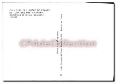 Zamek Milandes — Castelnau i Fayrac (Dordogne) — Wydawnictwo Sztuki Acuull — Rewers