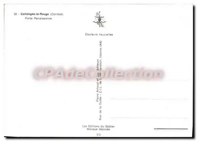 Collonges-la-Rouge — Porta Renascentista — Pierre Artaud e Cia, editores — Verso