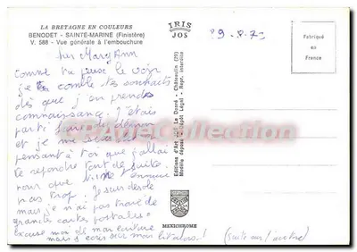 Bénodet - Sainte-Marine — Ogólny widok u ujścia — Editions d'Art JOS — Rewers