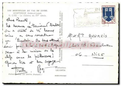 Castelo de Montresor — Indre-et-Loire — Editor Vatoire, n° H.2302 — Verso