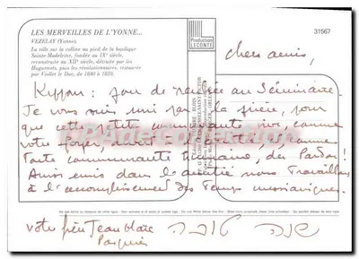 Vézelay — widok z lotu — Valoire — Rewers