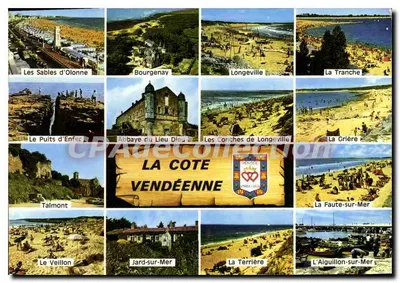 A Costa Vendéenne — vista panorâmica das praias e sites — editor CPAdeCollection